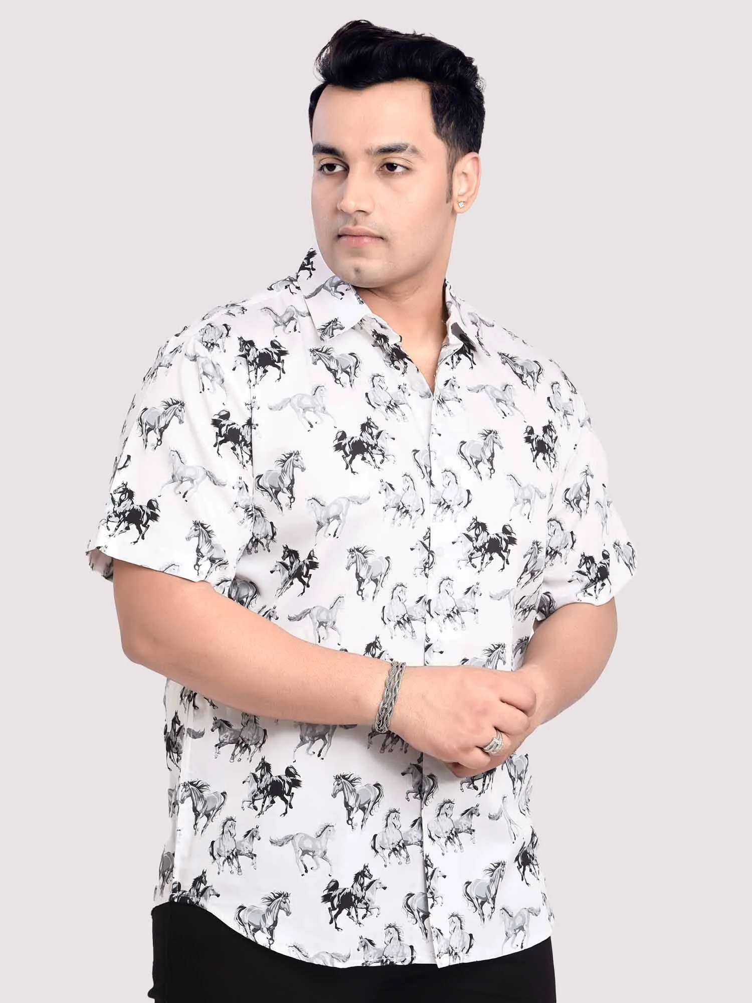 Horse World Digital Printed Shirt Men's Plus Size Success