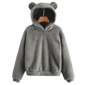 Ivyshape | Bear-Shaped Hoodie