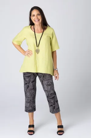 Kakadu Seersucker Cotton Capri Pants