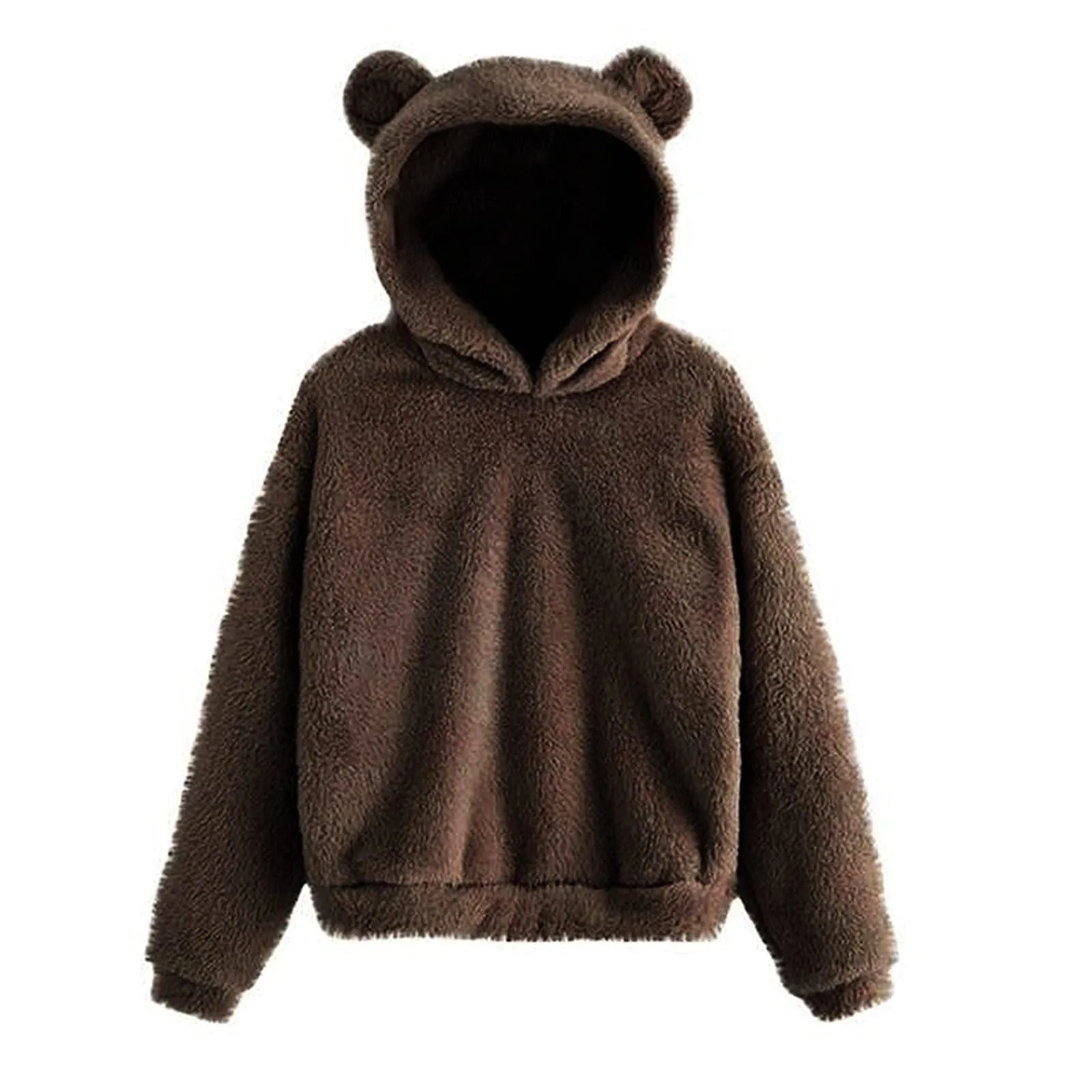 Kawaii Fluffy Bear Ears Hoodie Coat - Stay Cozy and Cute All Winter Long! 🐻❄️