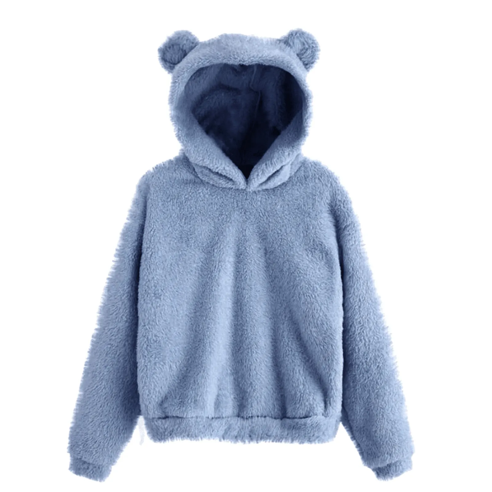 Kawaii Fluffy Bear Ears Hoodie Coat - Stay Cozy and Cute All Winter Long! 🐻❄️