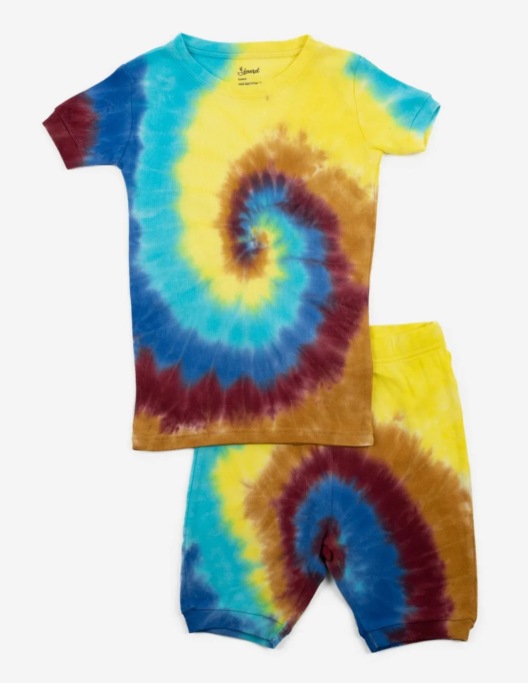 Kids Cotton Short Boy Swirl Tie Dye Pajamas