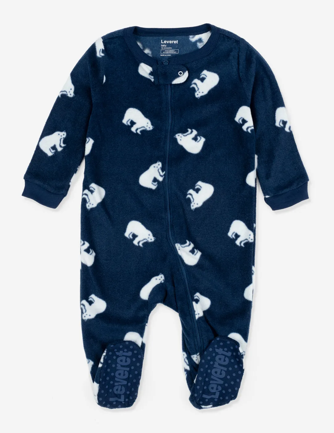 Kid's Footed Fleece Polar Bear Pajamas