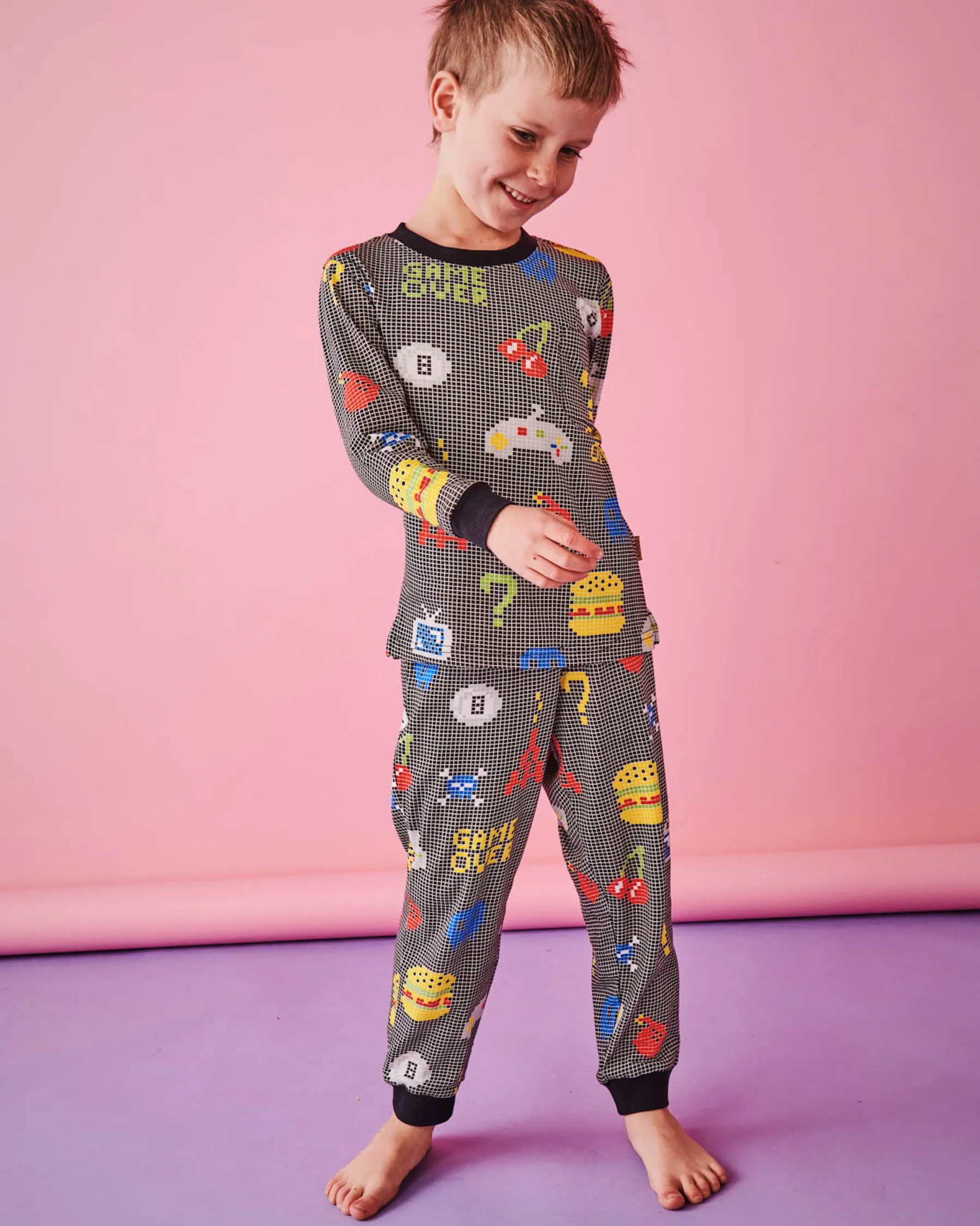 Kip & Co Gamer Organic Cotton LS Top & Pant PJ's