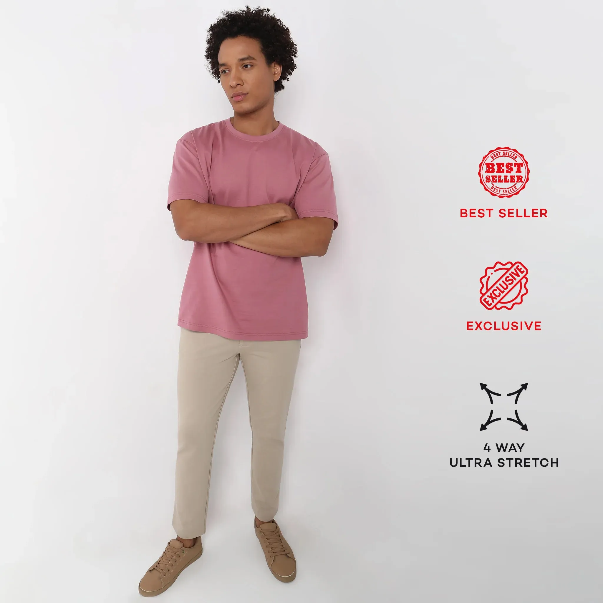 Knit Crop Chinos™  - Ulitimate Comfort - 4 Way Flexibility by E-Fast® Stretch