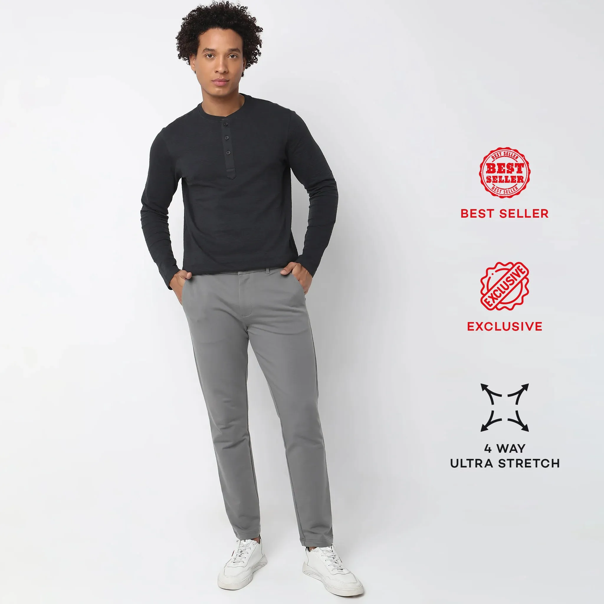 Knit Crop Chinos™  - Ulitimate Comfort - 4 Way Flexibility by E-Fast® Stretch