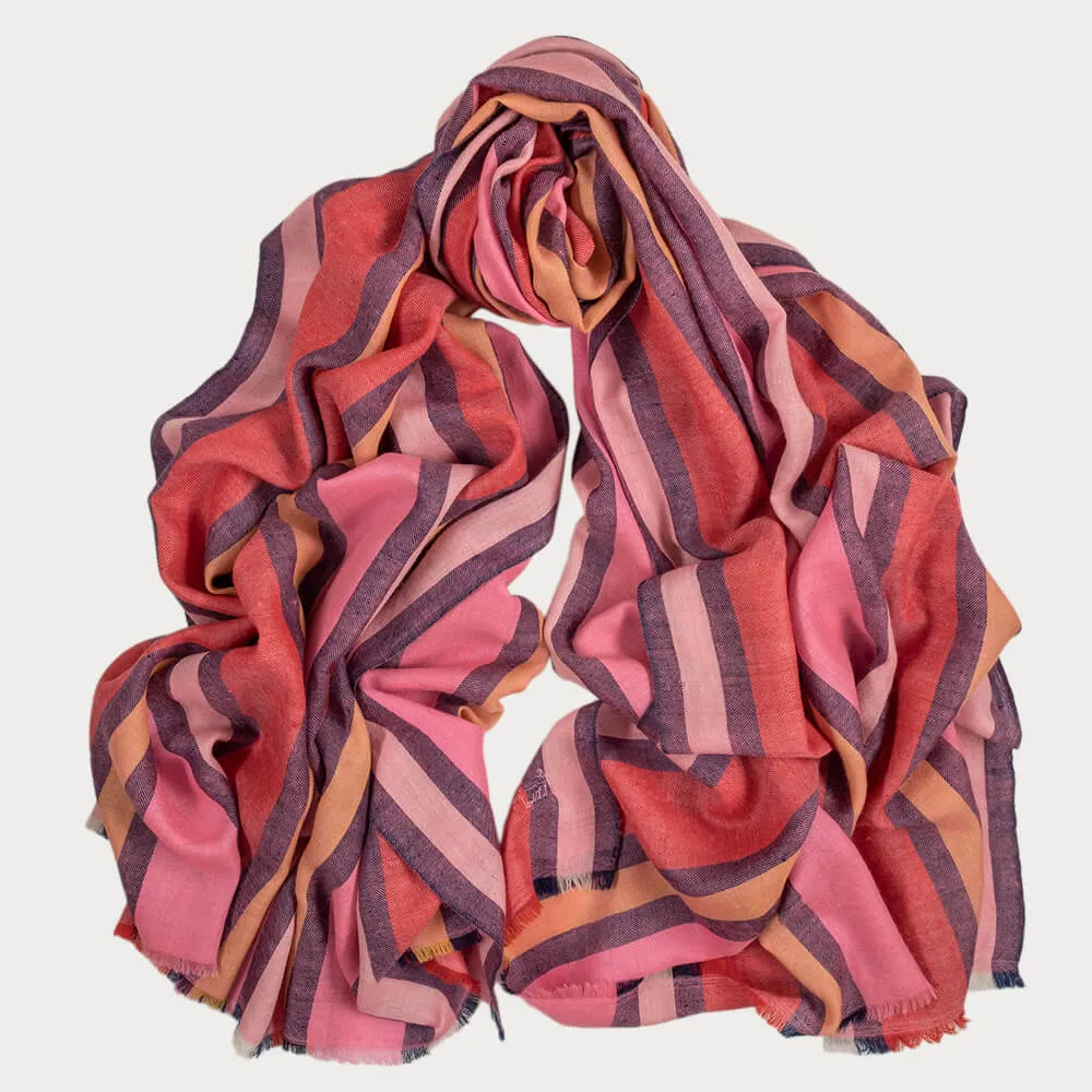 La Vie en Rose Pashmina Cashmere Shawl