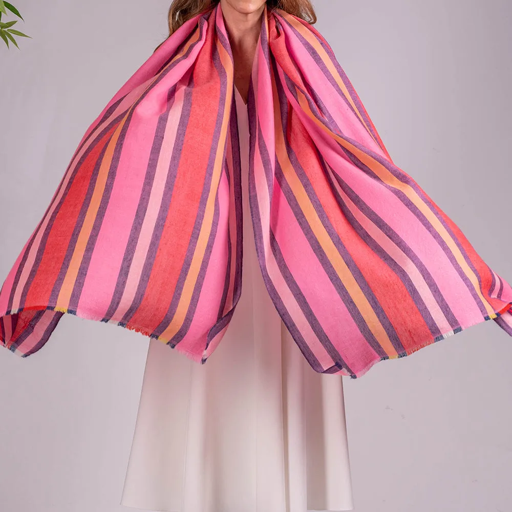 La Vie en Rose Pashmina Cashmere Shawl