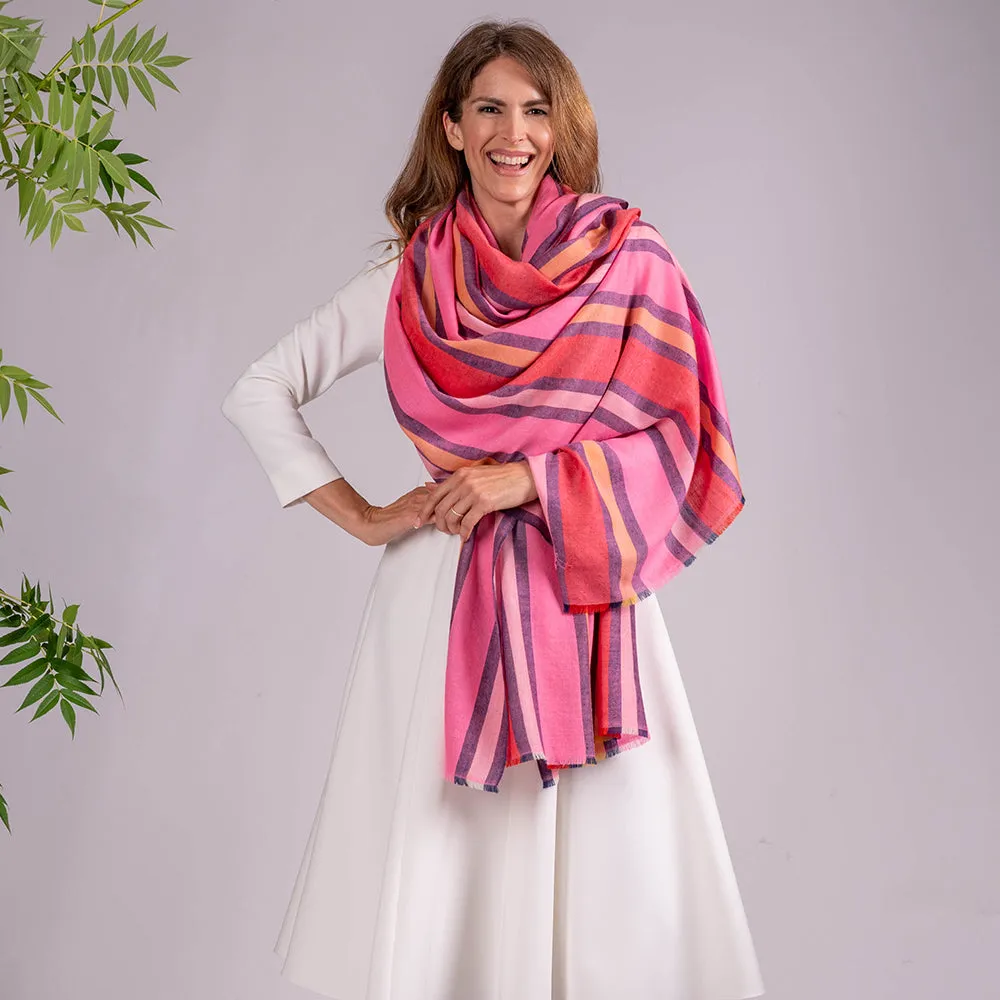 La Vie en Rose Pashmina Cashmere Shawl