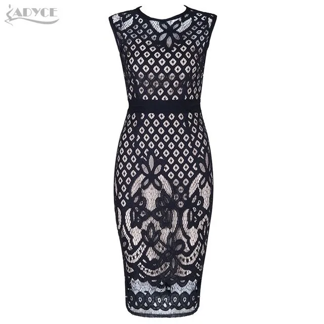 Lace Hollow Out Sexy Casual Bodycon Dress