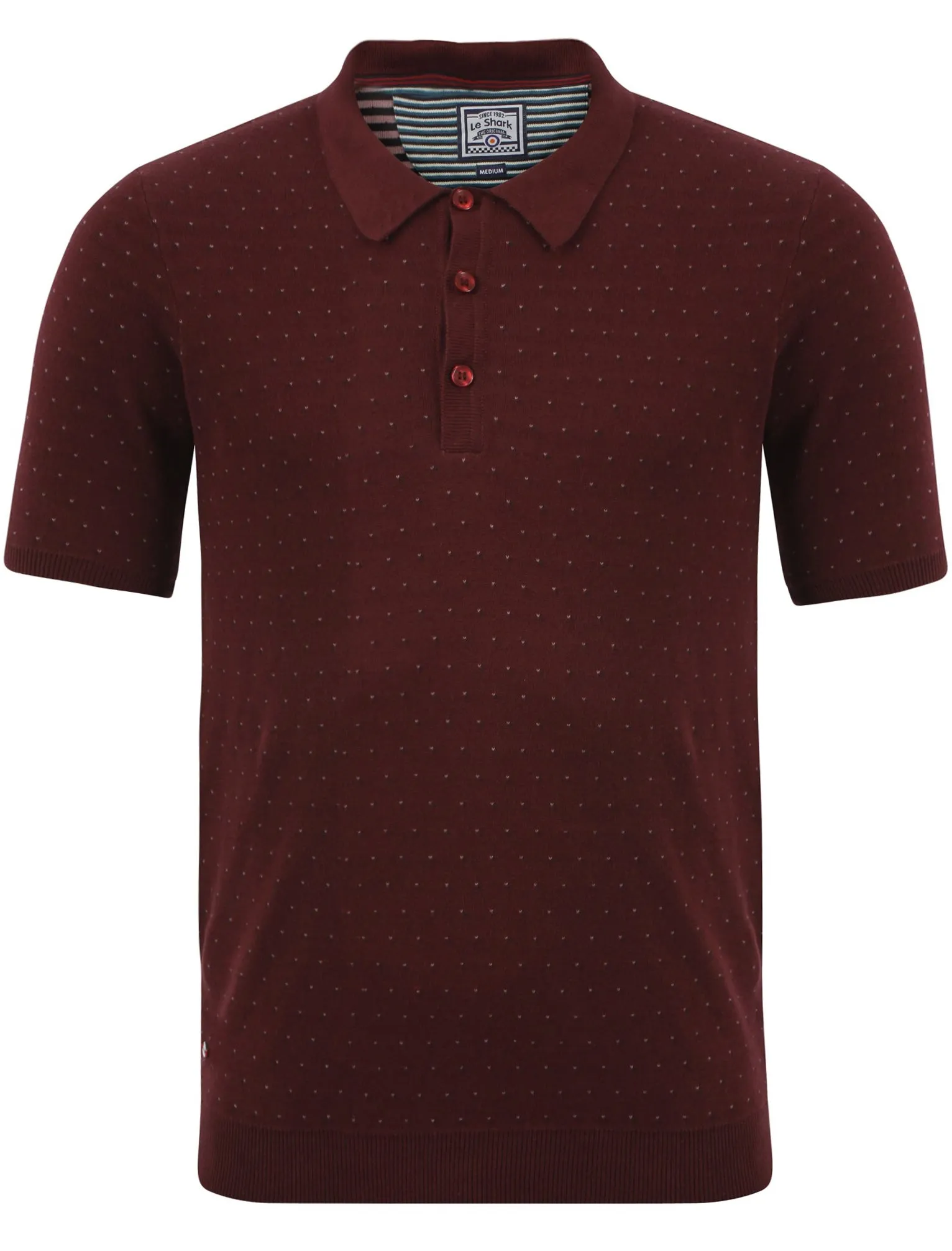 Le Shark Joseph Oxblood Knitted Polo