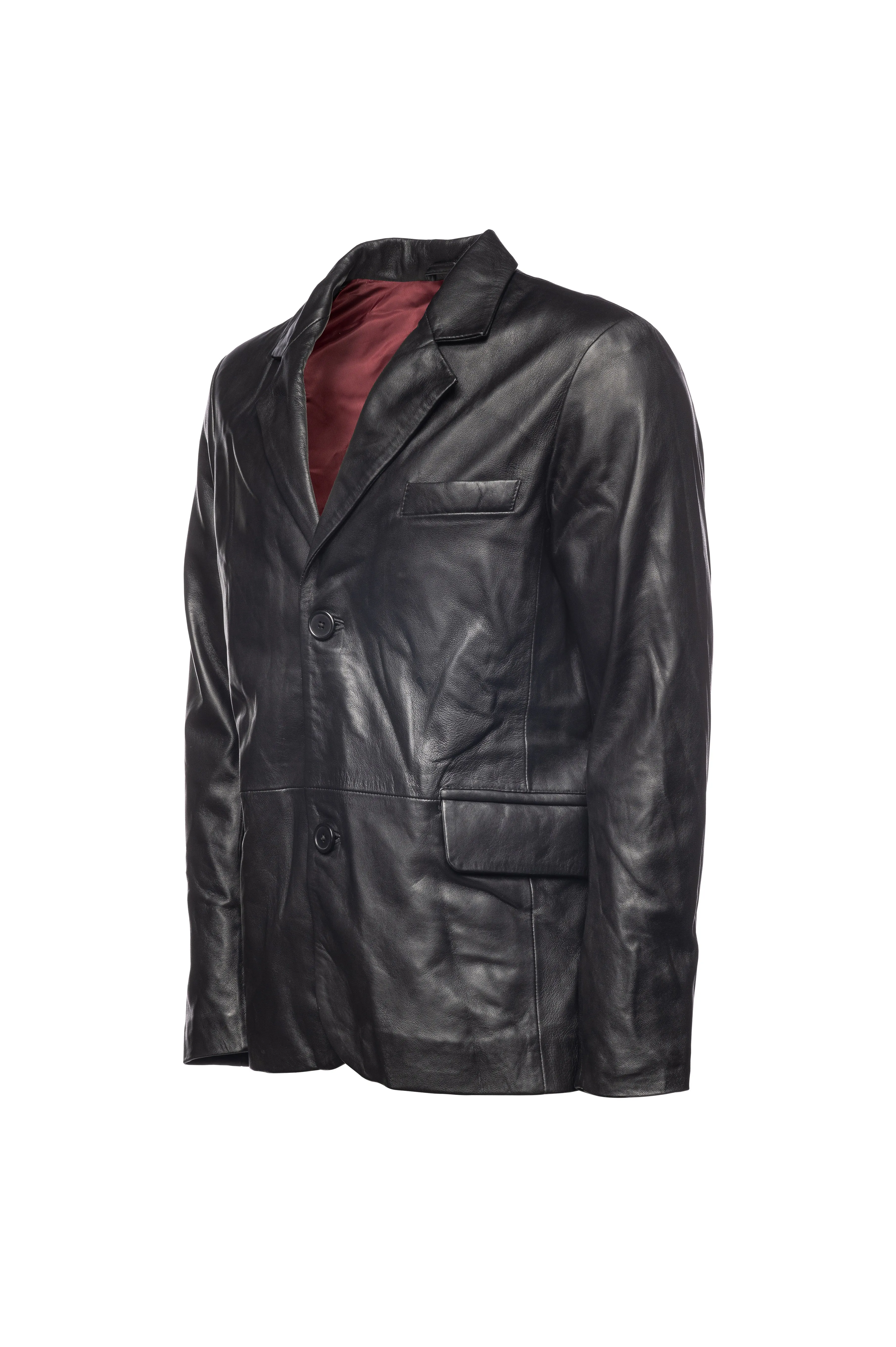 Leather Blazer- Black