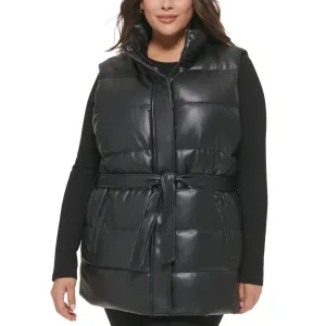 LEVI'S - Trendy Faux-Leather belt Puffer Vest