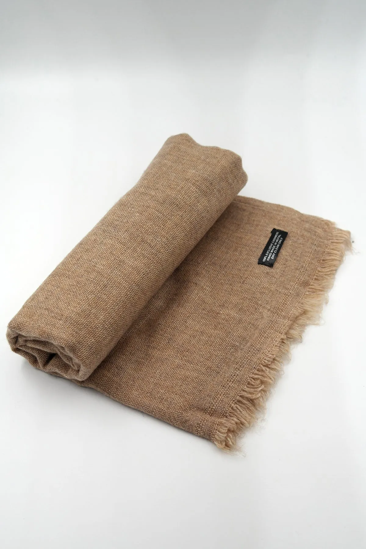 Light Brown Cashmere pashmina scarf for Women handloomed Shawl