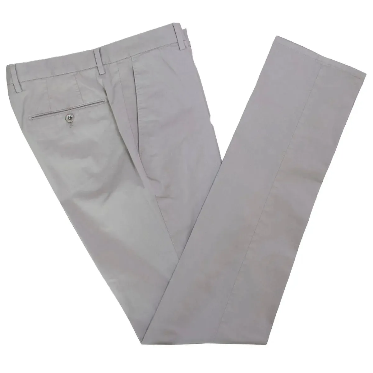 Light Grey Slim Fit Stretch Cotton Chino