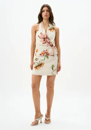 MARCY MINI SKIRT RAPHIA BLOOM