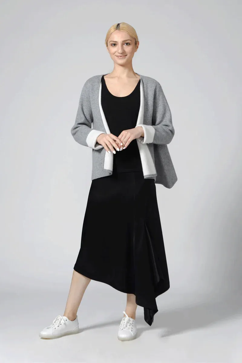 Martin Cashmere Cardigan Grey Multi