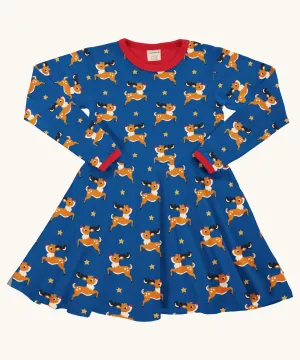 Maxomorra Reindeer Long Sleeve Circle Dress