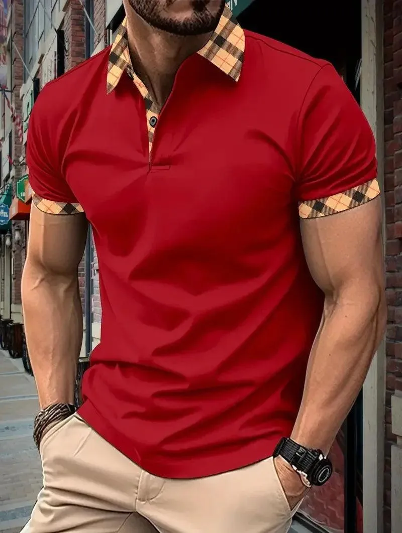 Men's Fashion Slim Fit T-shirt Polo