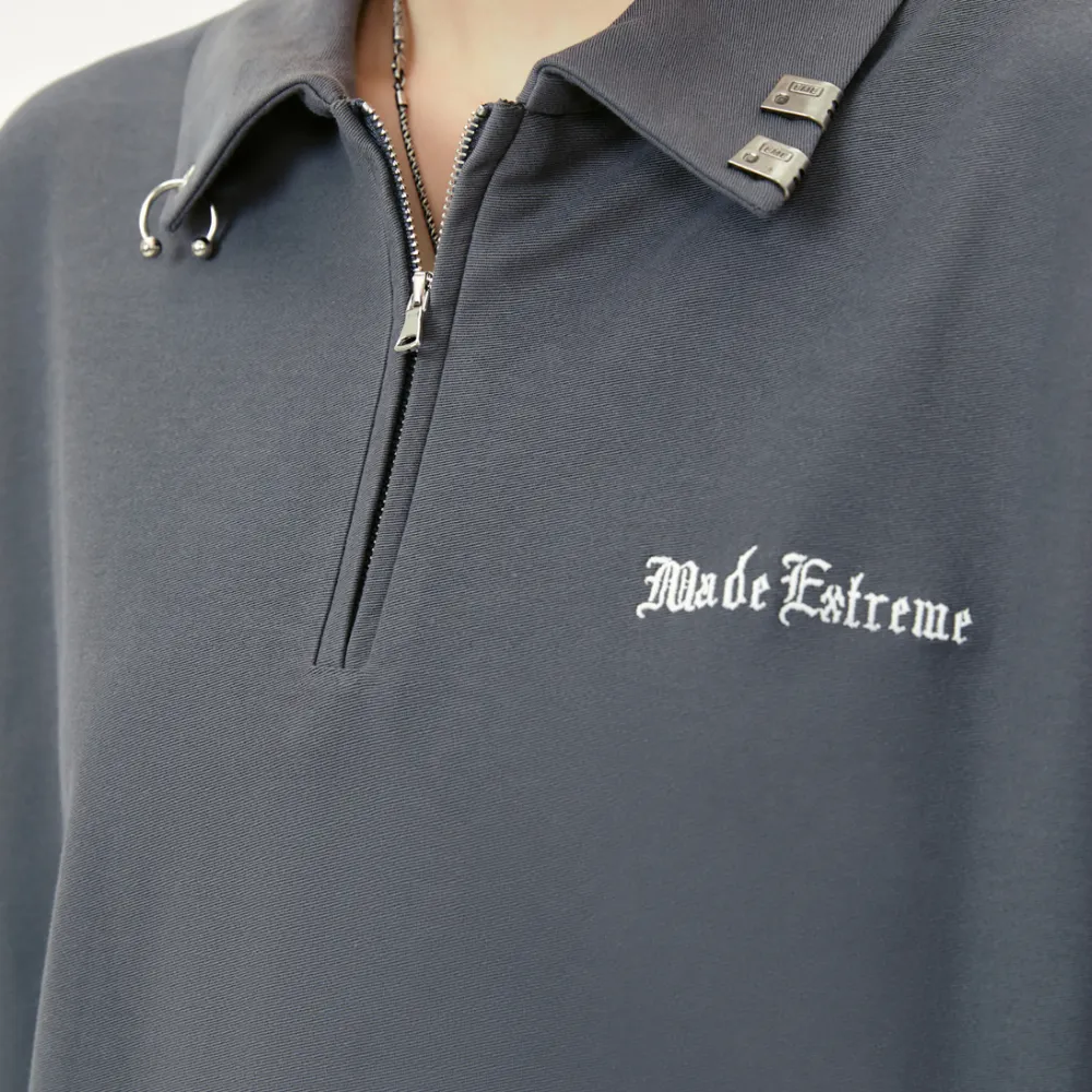 “Metal Bar Letters Polo” Shirts