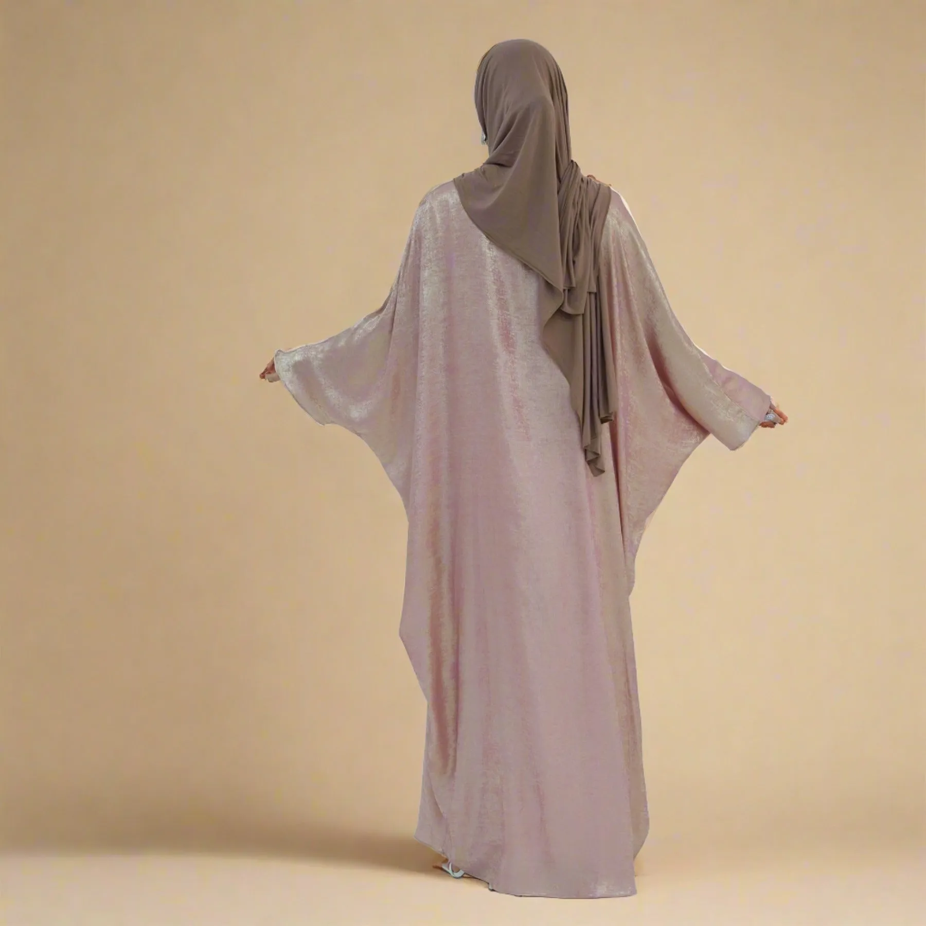 Midnight Moonlight: Dubai Batwing Abaya Kaftan