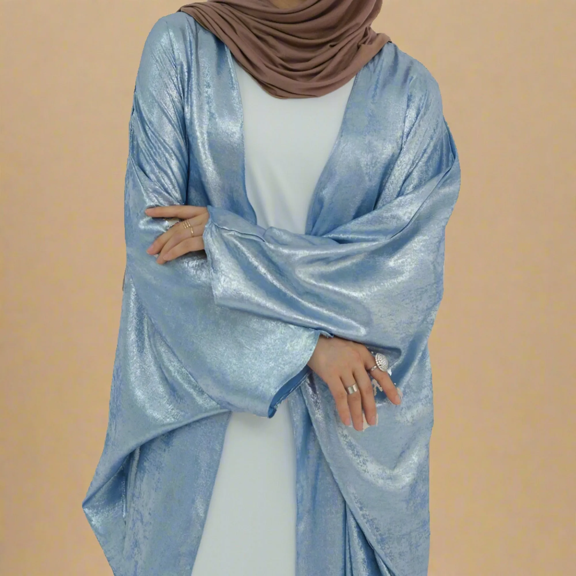 Midnight Moonlight: Dubai Batwing Abaya Kaftan