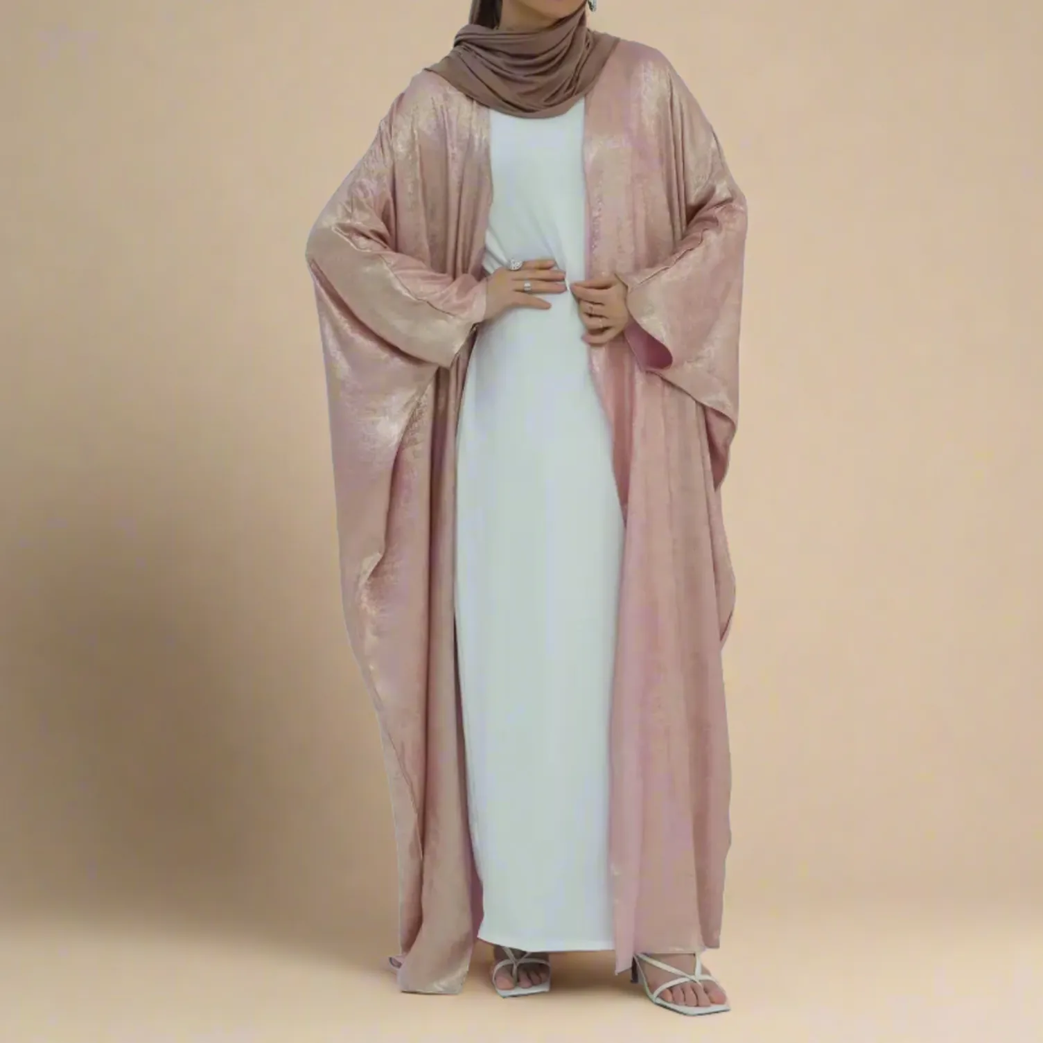 Midnight Moonlight: Dubai Batwing Abaya Kaftan