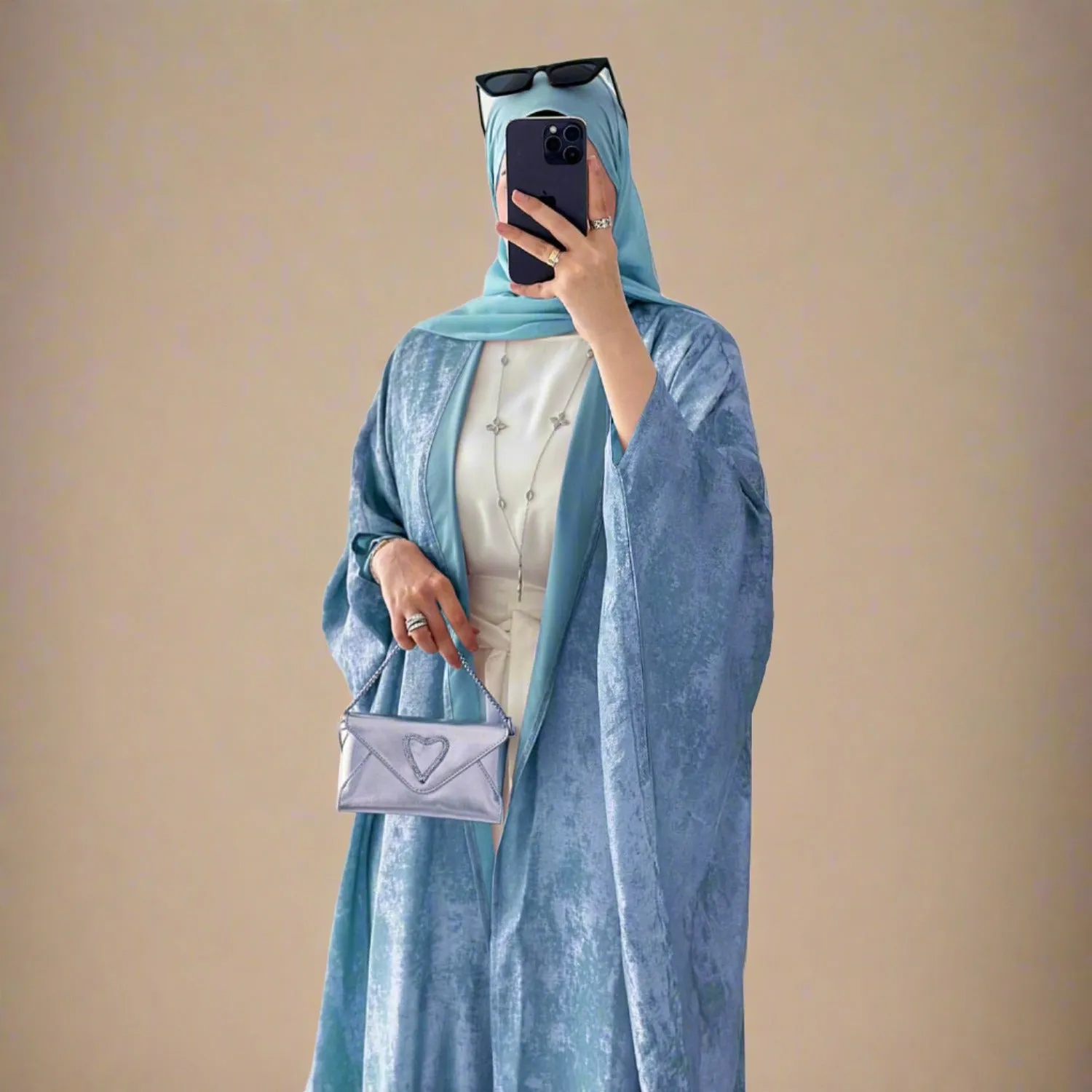 Midnight Moonlight: Dubai Batwing Abaya Kaftan