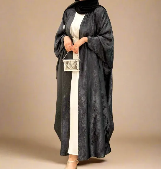 Midnight Moonlight: Dubai Batwing Abaya Kaftan