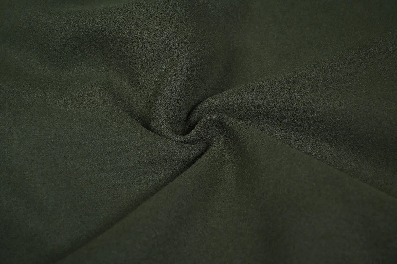 Military Green Plain Felt Polyester Viscose Blend Fabric