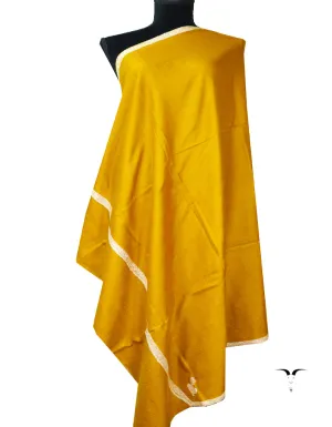 mustard embroidery pashmina shawl 7923