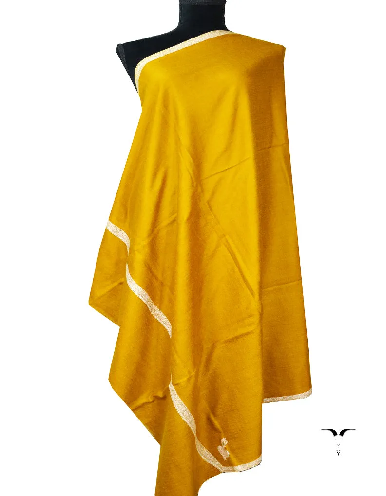 mustard embroidery pashmina shawl 7923