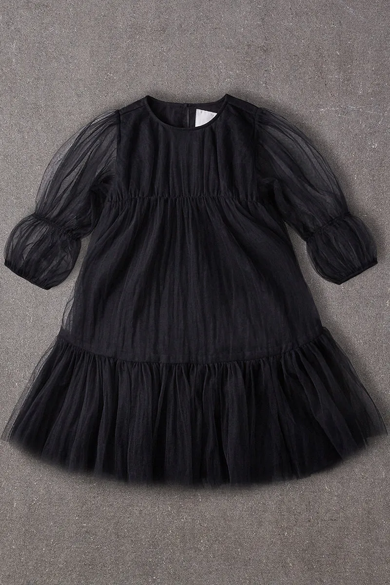 Nellystella Alice Girls Dress - Black