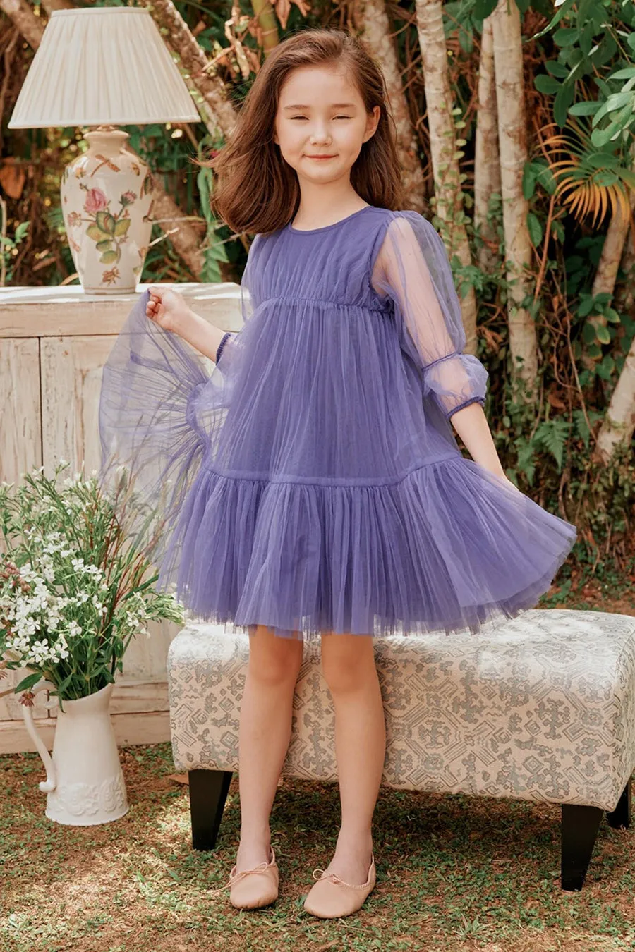 Nellystella Alice Girls Dress - Ink (Size 14 left)