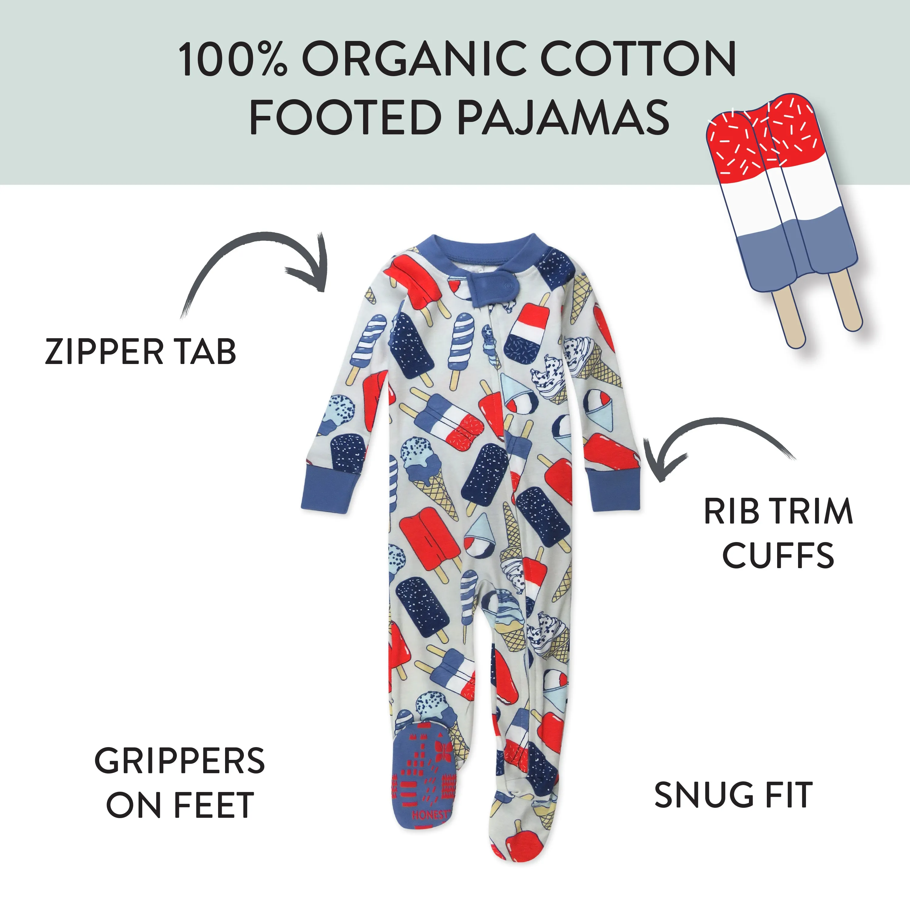 Organic Cotton Fun Foods Pajamas For Babies & Toddlers