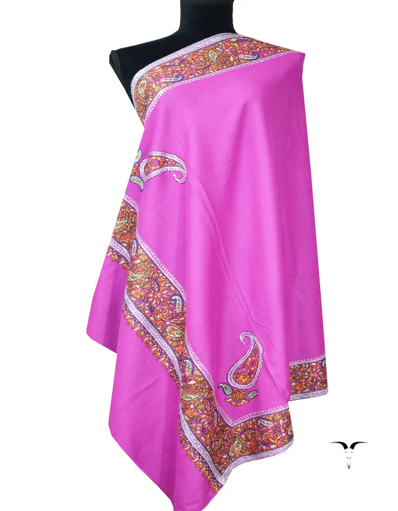 pink embroidery pashmina shawl 7917