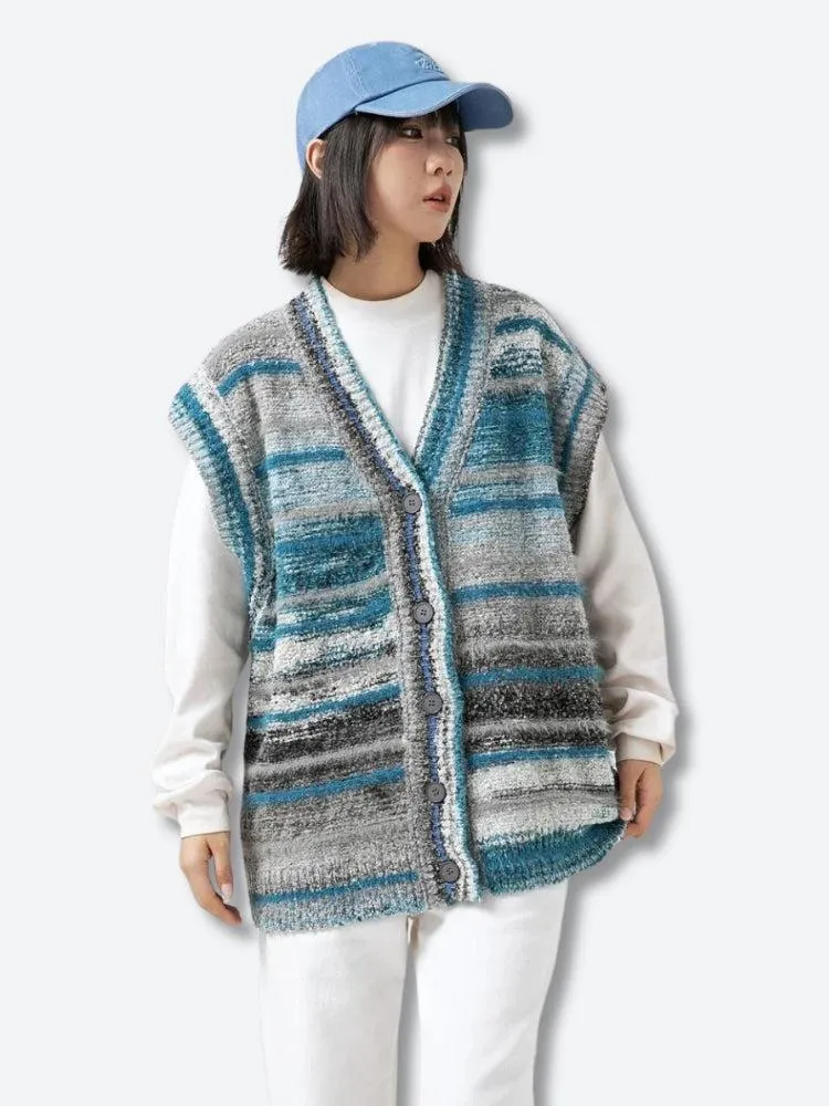 Plush Knitted Cardigan Vest