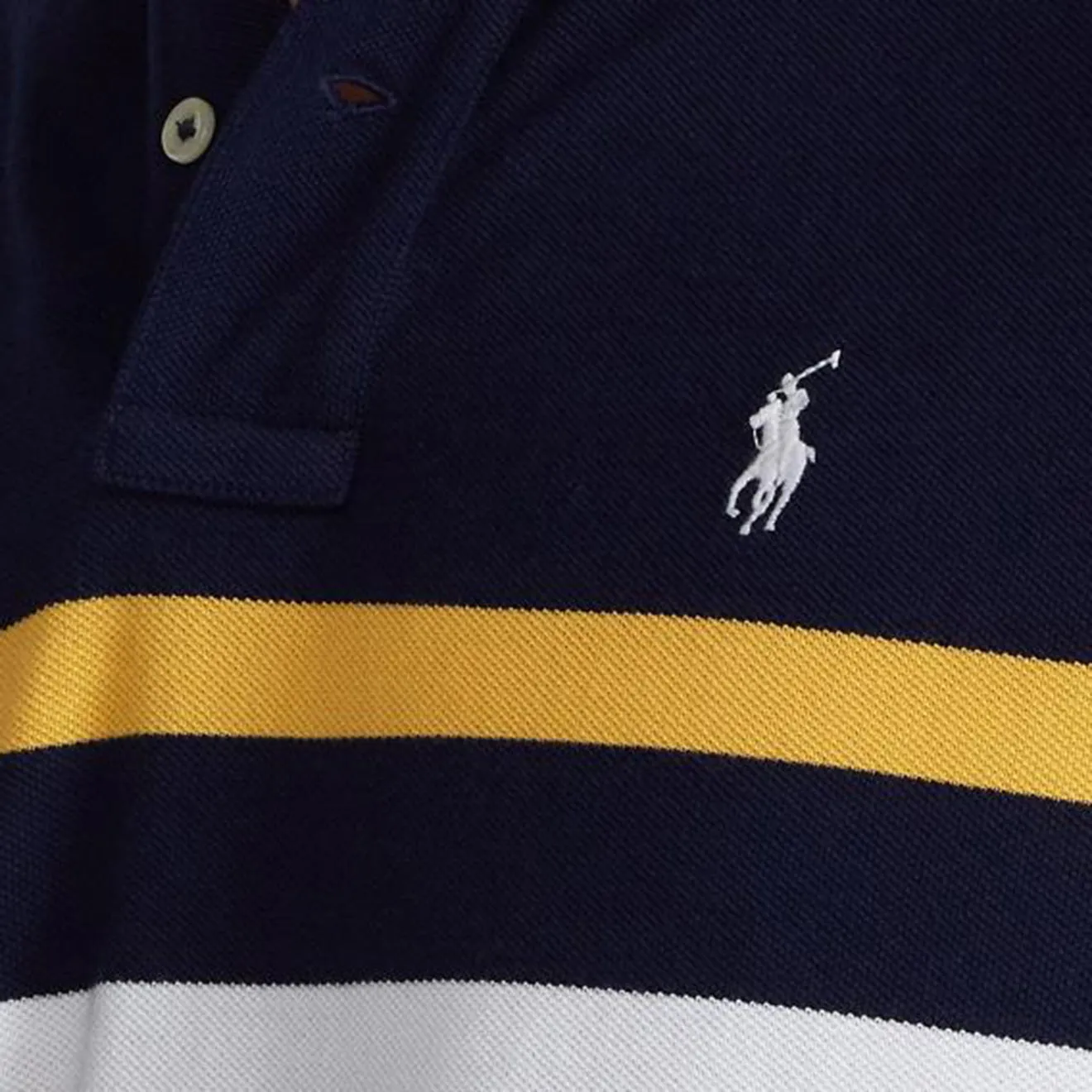 Polo Ralph Lauren Custom Slim Fit Mesh Polo Panel Navy