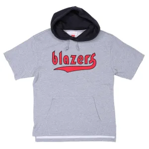 Portland Trail Blazers Mitchell & Ness Post Game Short Sleeve Hoodie