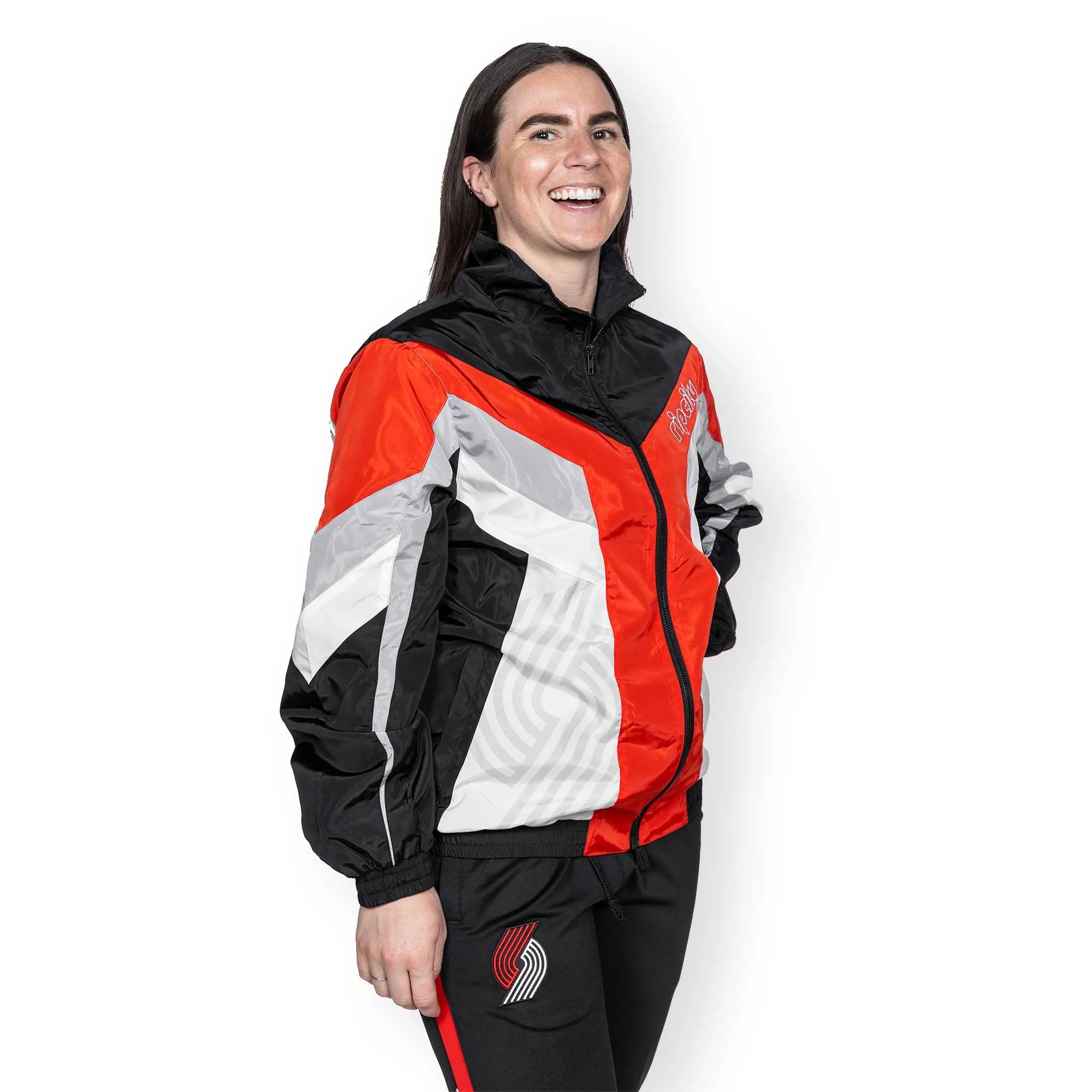 Portland Trail Blazers Wild Collective Striped Track Jacket