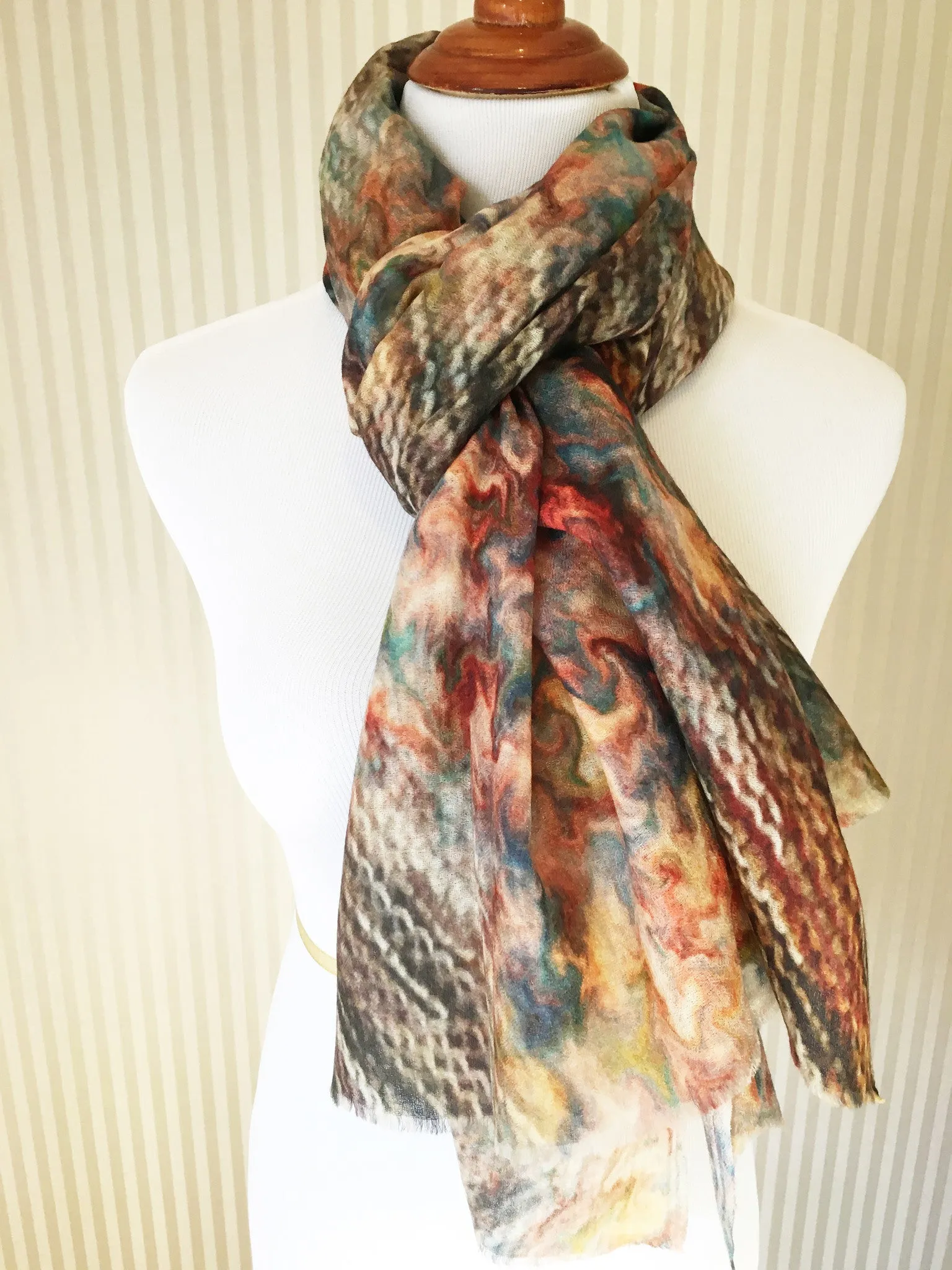 Printed Jazz Abstract Scarf