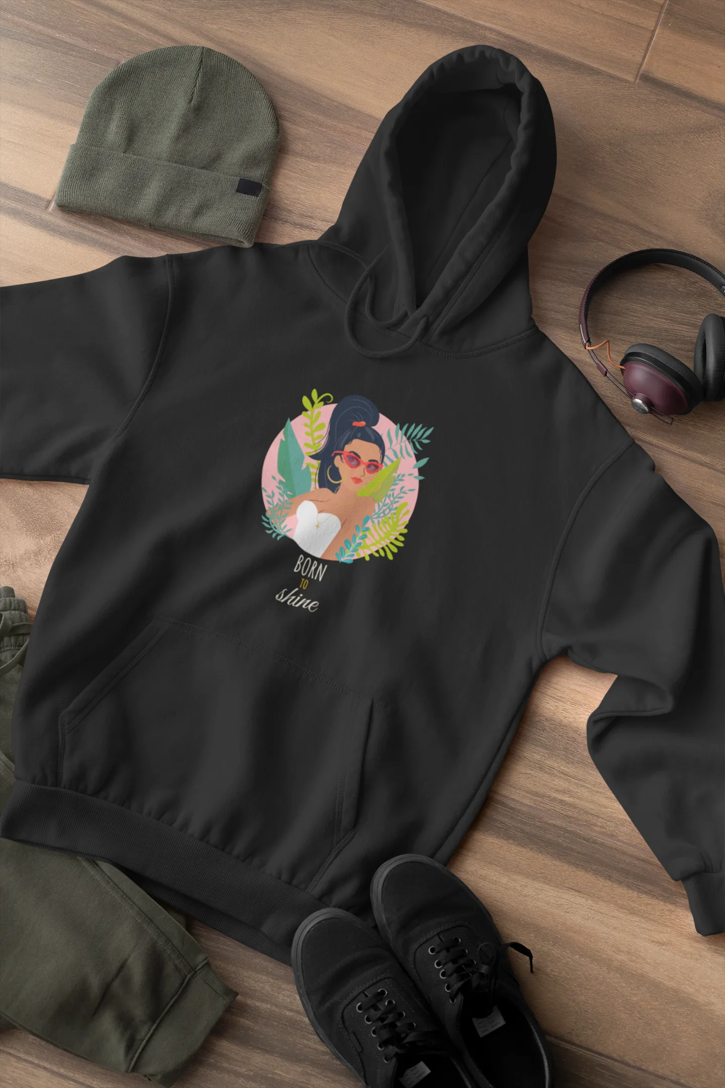 "BORN TO SHINE"- WINTER WOMEN HOODIES