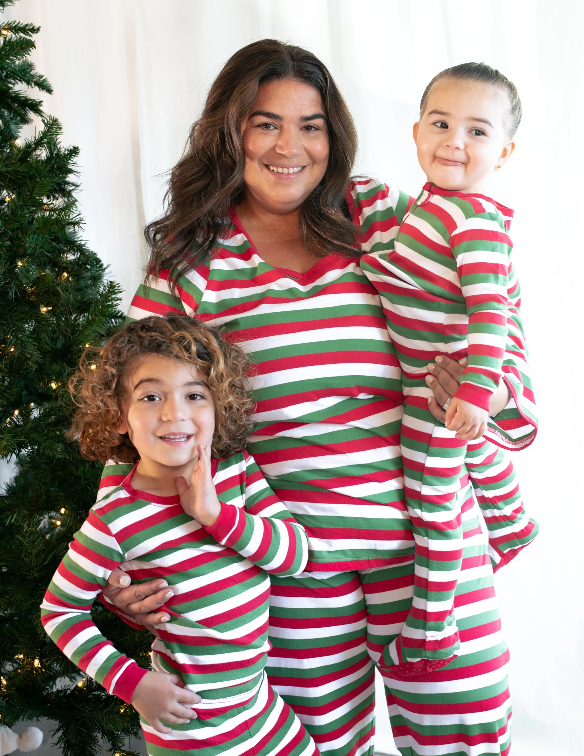 Red, White, & Green Matching Family Pajama Set