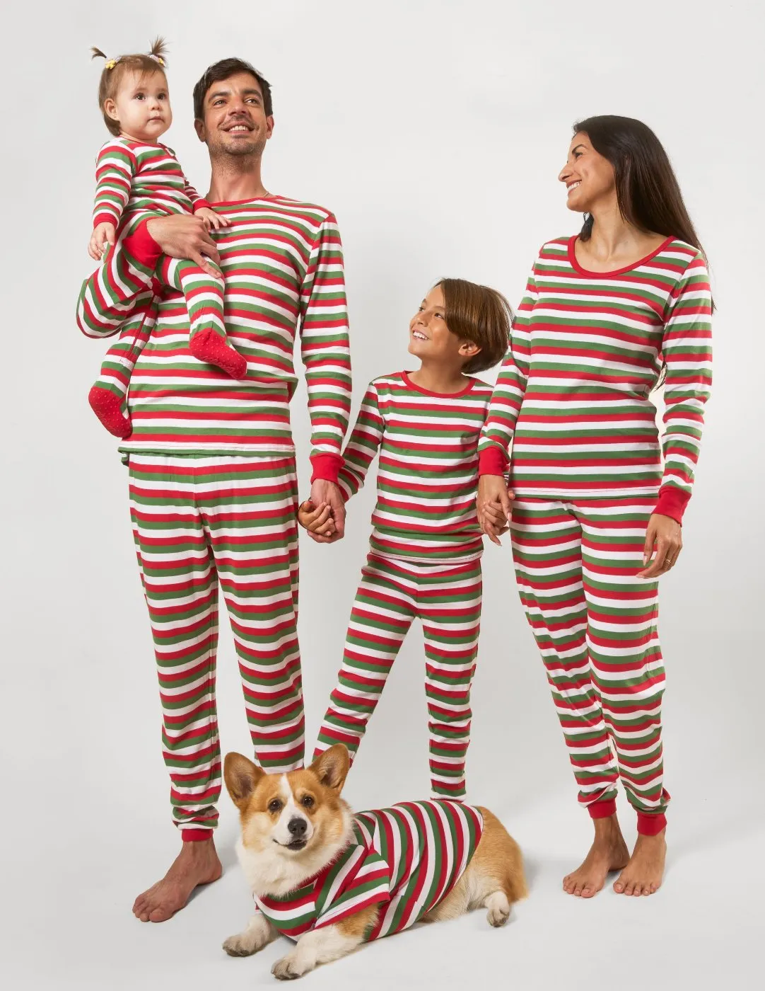 Red, White, & Green Matching Family Pajama Set