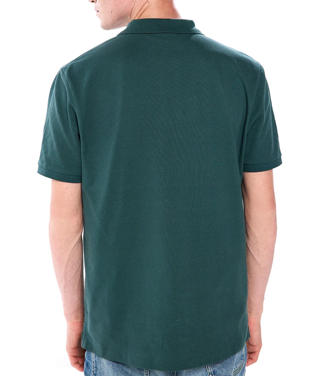 Regular Fit Basic Piqué Polo Green