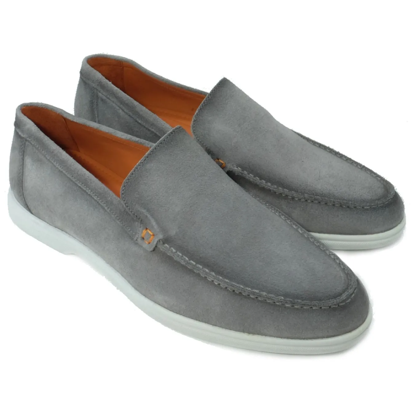 Rio Casual Suede Loafer in Pewter by Alan Payne Footwear