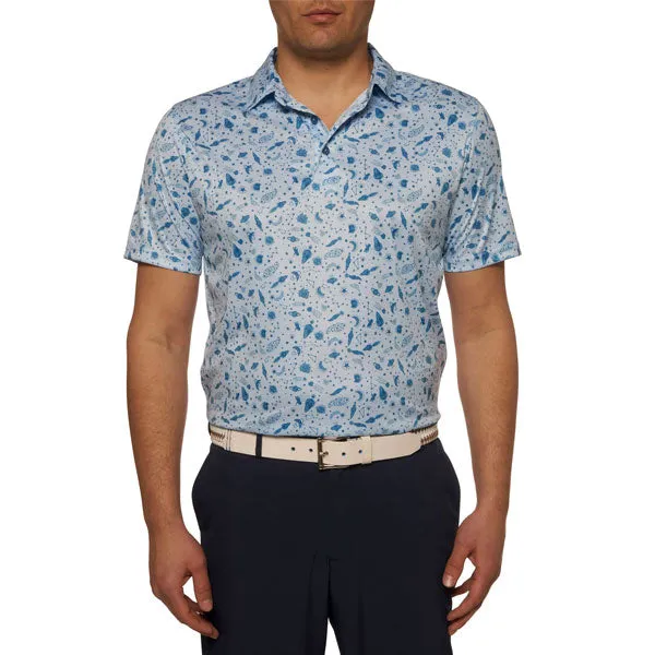 Robert Graham Asteroid Performance Classic Fit Polo Shirt - Seafoam