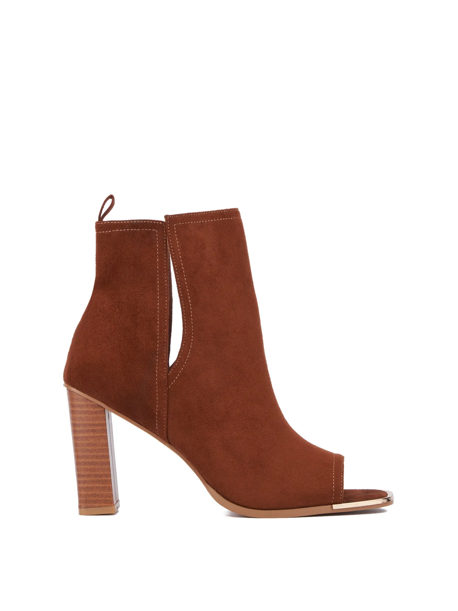 Side Vent Peep Toe Bootie