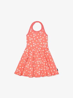 Strawberry Print Halter Neck Kids Dress