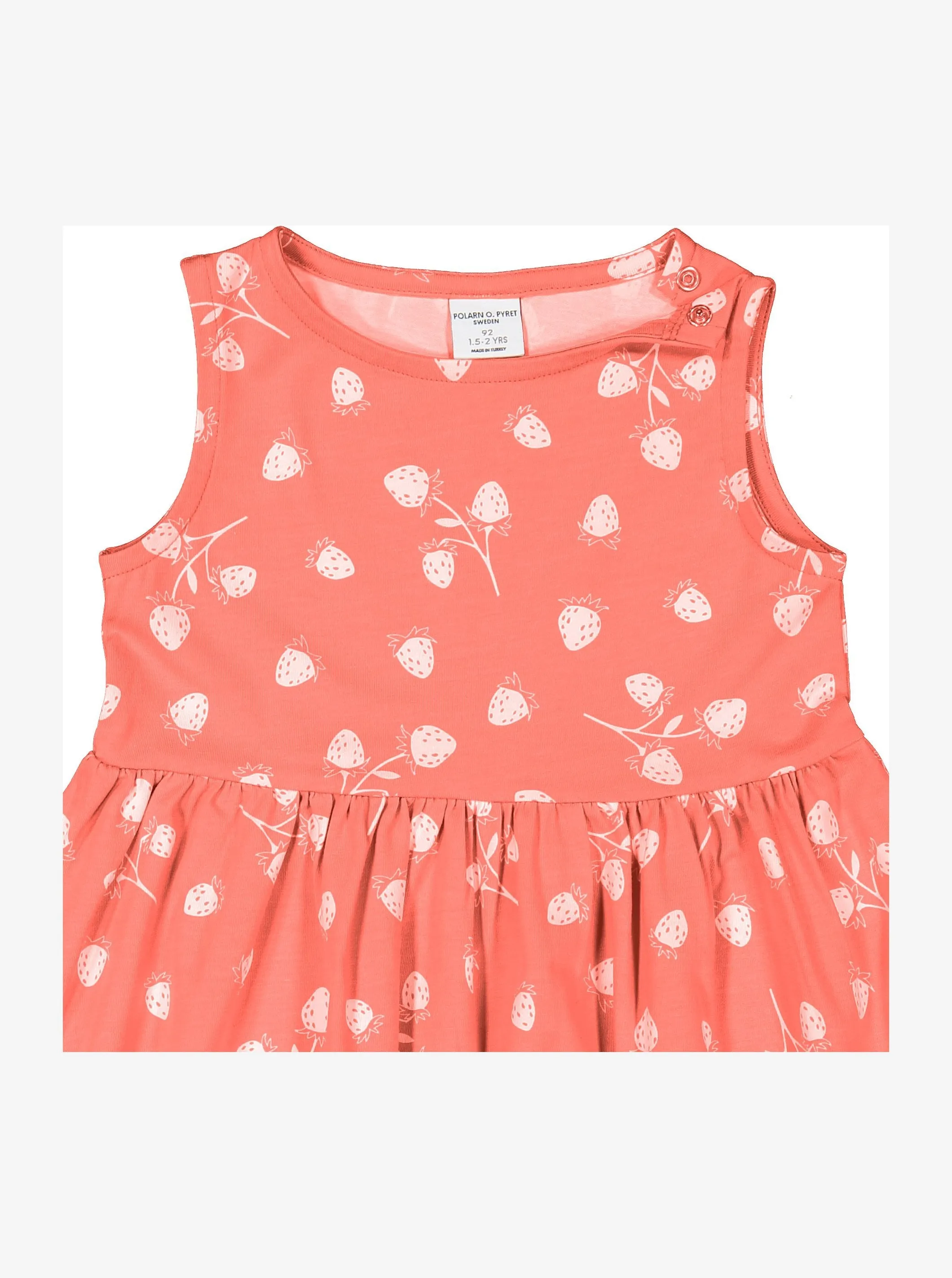 Strawberry Print Kids Dress